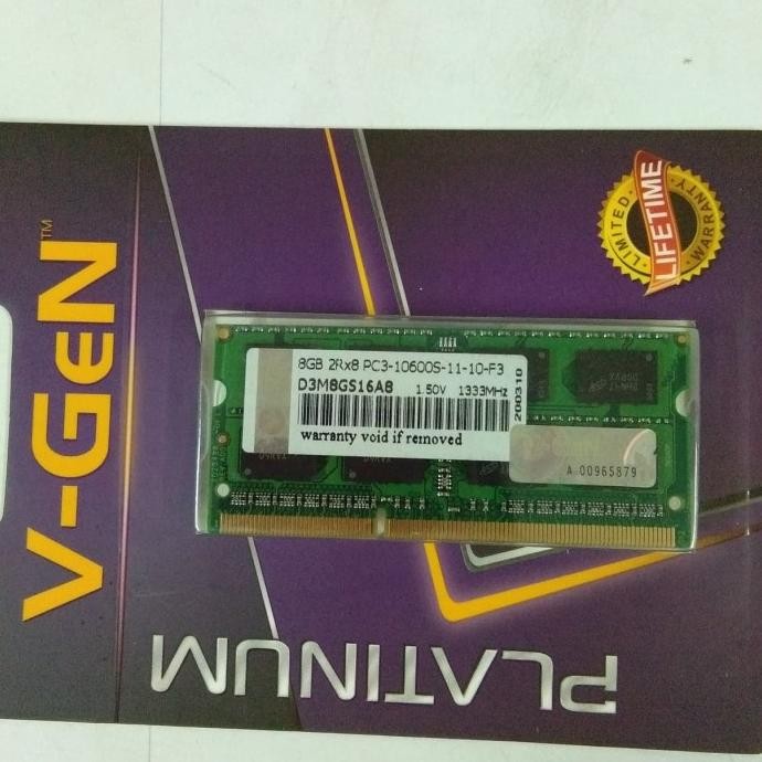 Ram Sodimm V-Gen Ddr3 8Gb Pc10600 Original
