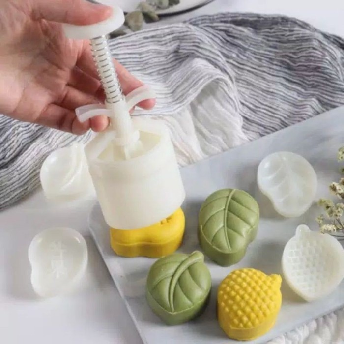 Ready Cetakan Nastar Taiwan Daun Kue Bulan Mini Mooncake Plunger 25g 50g