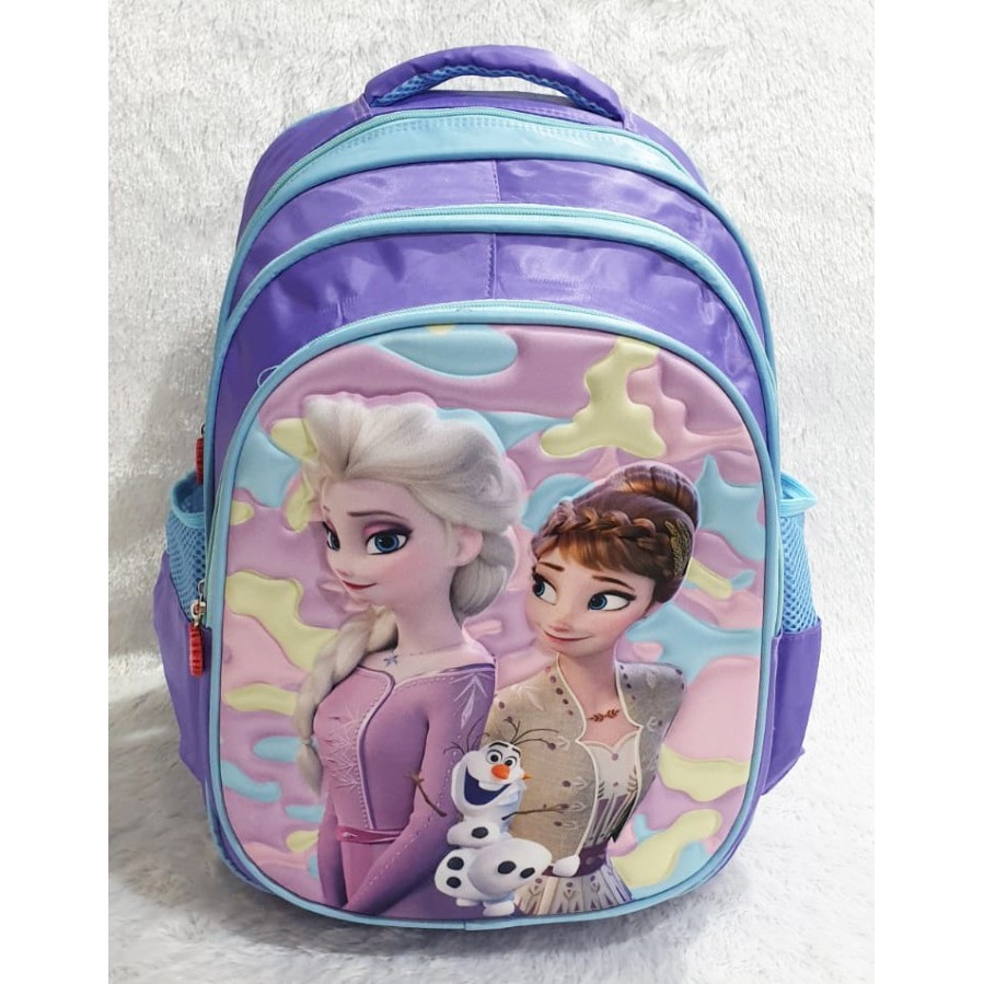 

Tas Ransel Sekolah Sd Anak Perempuan Putri Salju Frozen Embos Import