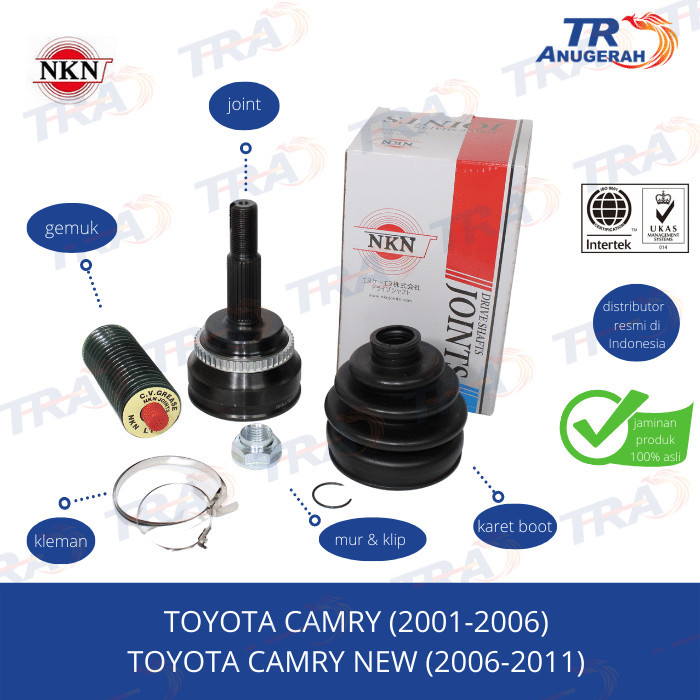 CV Joint/AS Roda Luar NKN Toyota Camry, Camry New (ABS)