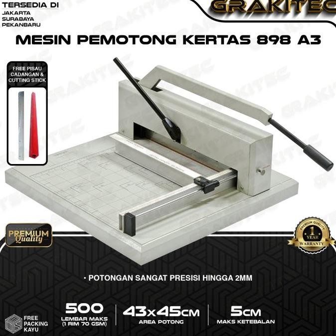 

Mesin Pemotong Kertas 898 A3 ( Upgrade dari Seri 888 ) + Kaki Meja