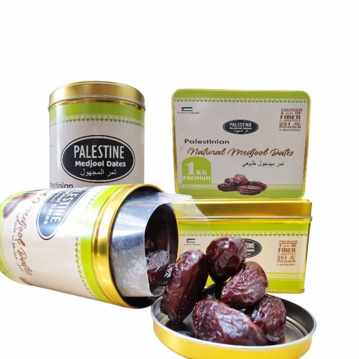 

Kurma Medjool Palestina Jumbo Premium Grade A 500Gr / Kemasan Kaleng