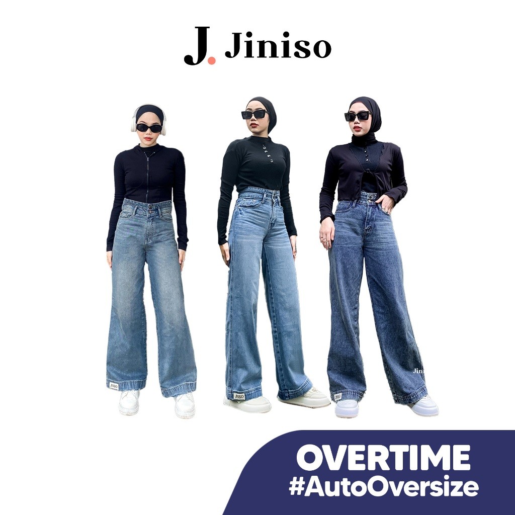 Jiniso - Ultra Highwaist Baggy Loose Overtime Jeans
