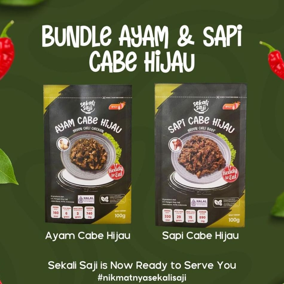 

Eali Aji Bundling Cabe Hijau Paet Ii 2 Lau Nt 100Gr Maanan Iap Aji Lau Pau Mateng Halal