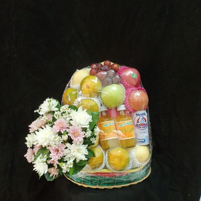 

parvel buah,, minuman + bungga segar