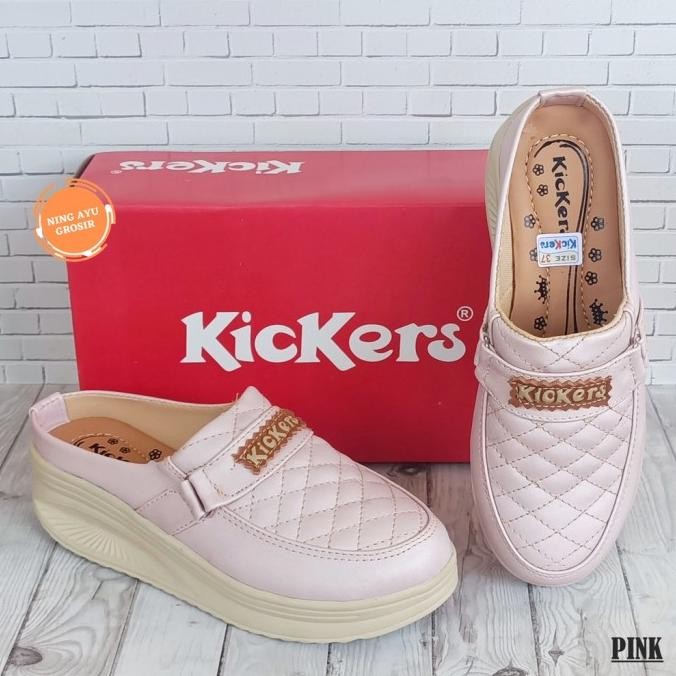 Promo Terbaru, Wedges Slop Kickers Wanita Semiglos / Sepatu Sandal Slop Kickers Murah