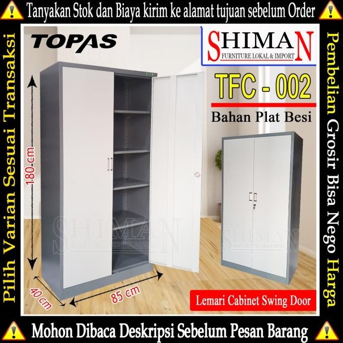

TERMURAH - Lemari Cabinet Arsip Full Plat Besi Swing Door TFC-002 TOPAS