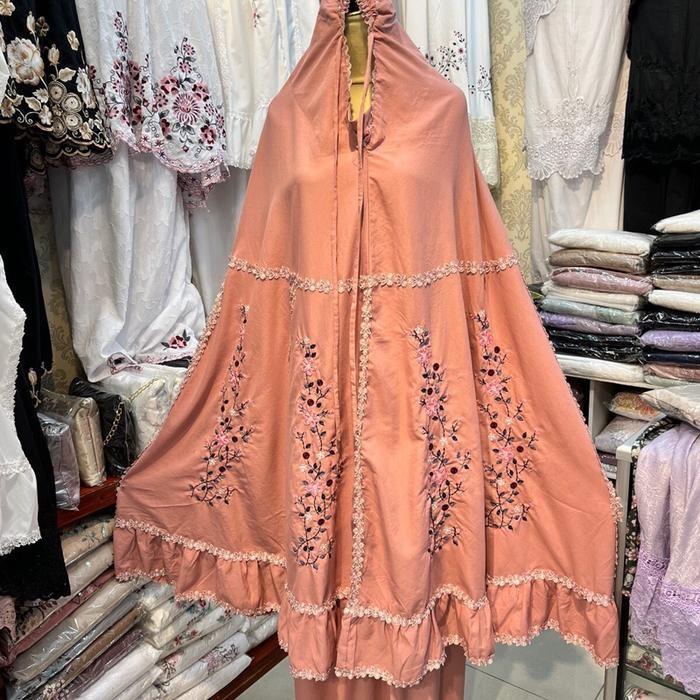 Mukena bordir pecah delapan warna asli Bukittinggi