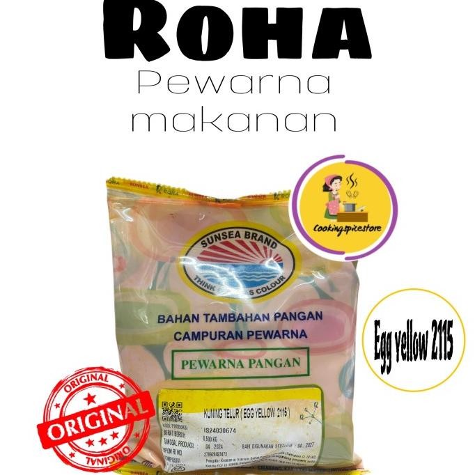 Roha Sunsea Brand Pewarna Makanan Bubuk 500 Gram Powder Food Coloring /Kuning telur(Egg yellow)2115 