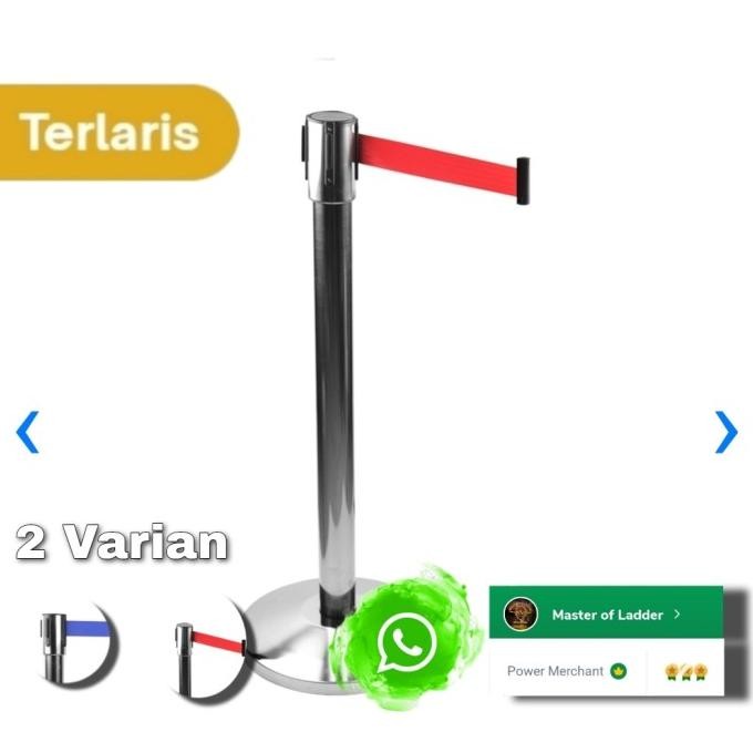 

TERMURAH - Tiang Pembatas Antrian/Handrail Belt Hitam 3 mter