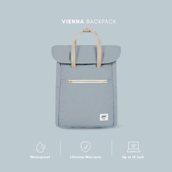 Ready Bigmo Tas Ransel Wanita Water Resistant Water Proof Vienna Sea Salt