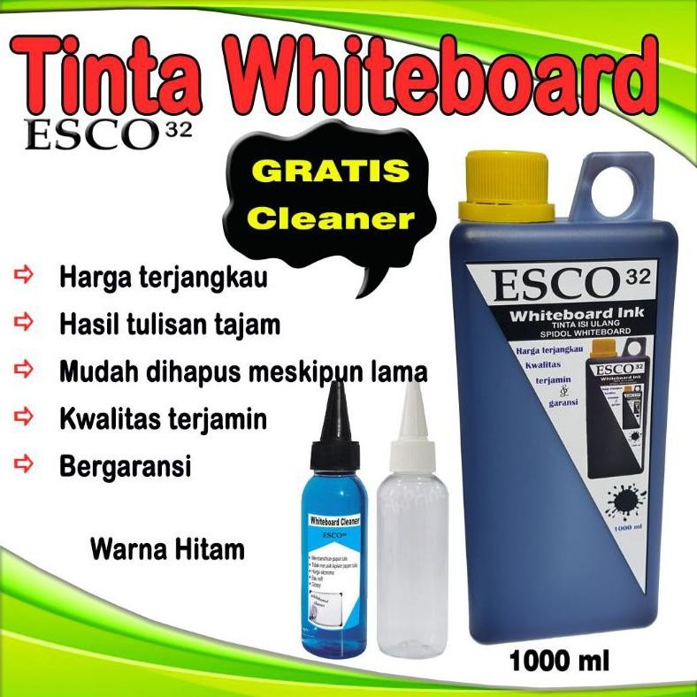 

Termurah Tinta Whiteboard Papan Tulis Esco Hitam 1000 Ml Premium