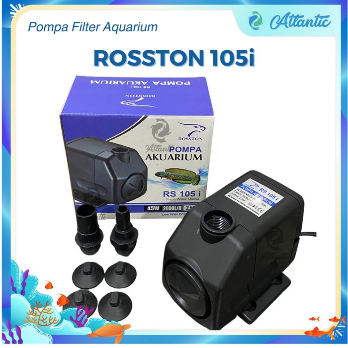 Rosston Rs 105 Low Watt Eco Power Aquarium Water Pump Pompa Air Kolam