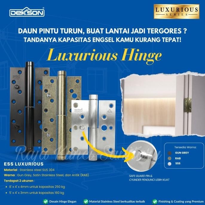 Engsel Pintu/ Dekson/ Engsel Pintu Berat/ Pintu Kayu/ Engsel Ess Luxurious/ 5"/ 8"/ 5 Inch/ 8 Inch