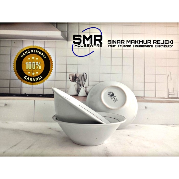 Termurah 3 Set Mangkok Keramik 7 Inch Grade A Sunbird List Dua Emas