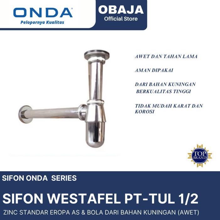 Sifon Wastafel PT TUL 1/2" Onda / Sifon Wastafel Afur Trap PT Tul 1/2"