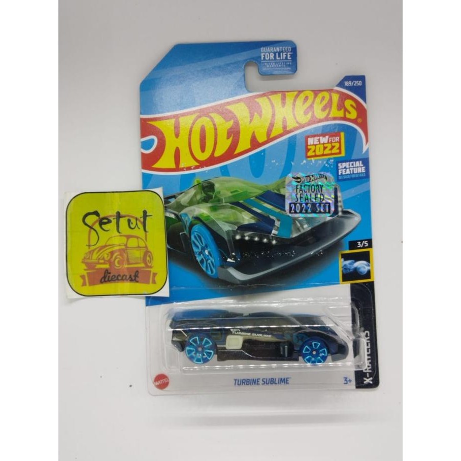 HOT WHEELS HOTWHEELS TURBINE SUBLIME FACTORY SEALED FS HIJAU GREEN BIRU BLUE