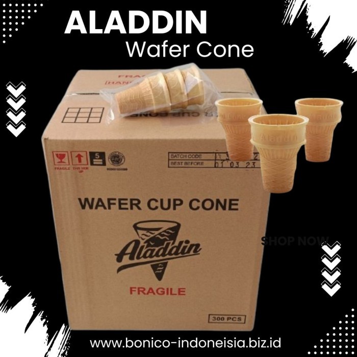 

WAFER CUP CONE es krim Cake Cone 1 dus 300 pc Aladdin aladin alladin ice cream cone