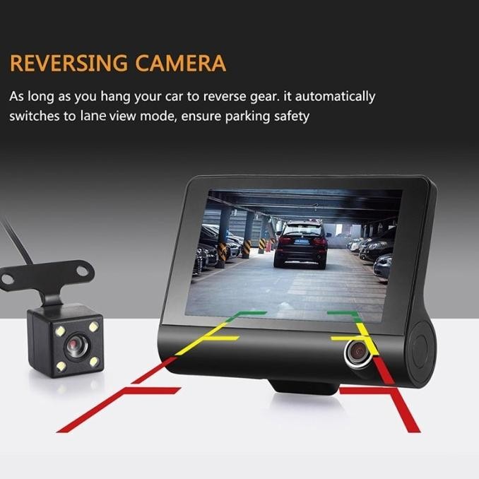 DASH CAM DASHCAM MOBIL KAMERA DEPAN BELAKANG MOBIL KAMERA MUNDUR JS158 Terlaris