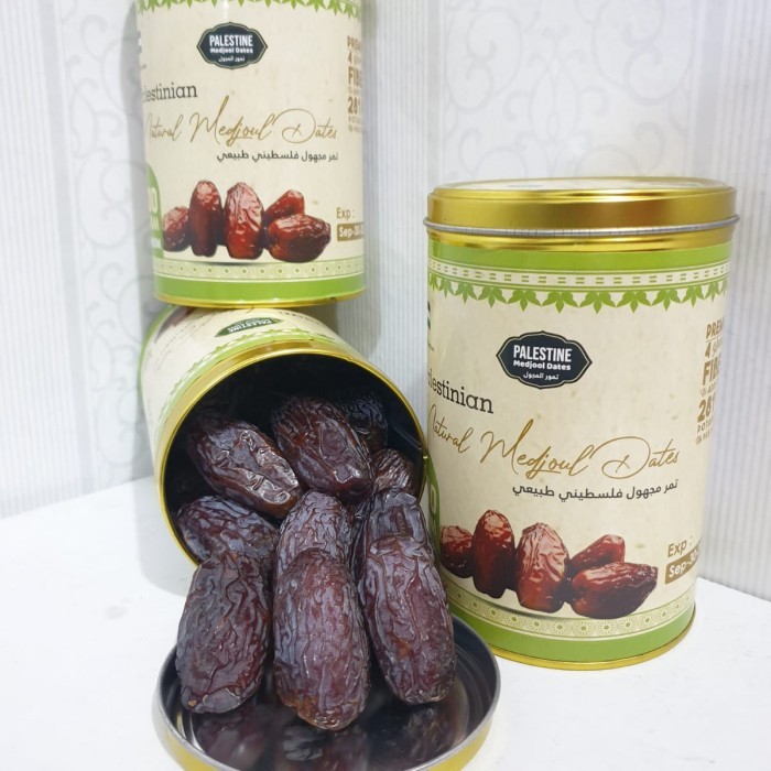 

kurma medjool 500gr kurma palestine jumbo premium organik kaleng