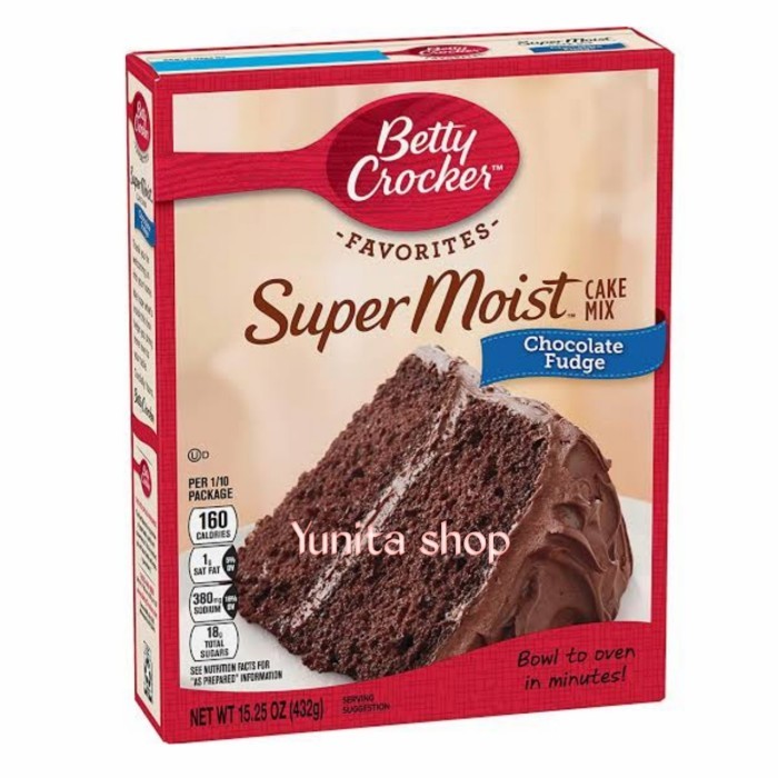 

PROMO! BETTY CROCKER SUPER MOIST CHOCOLATE FUDGE 432gr