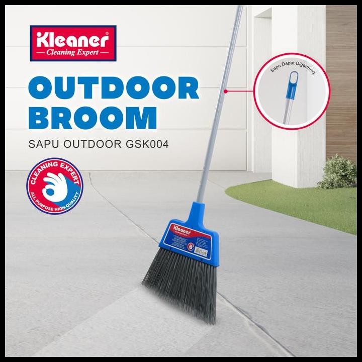 [Cod] Kleaner Sapu Lantai Outdoor Bulu Gagang Panjang Original Best Seller