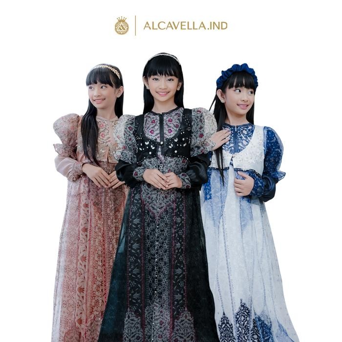 Alcavella - Zyana Kids Dress Series Baju Dress Gamis Anak Perempuan Muslim Premium Elegan Syari