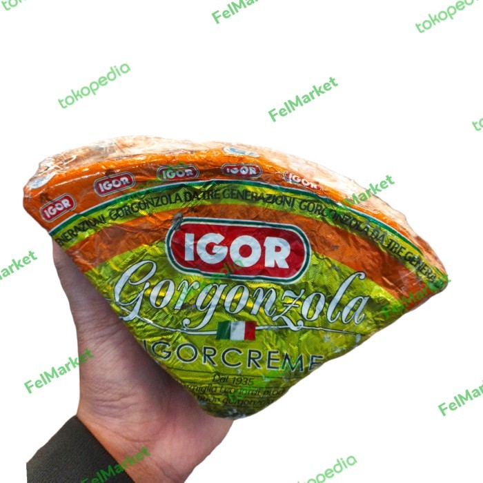 

igor gorgonzola creamy cheese keju krim import Italia 1 kg