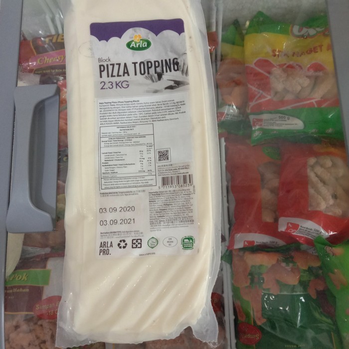 

Keju mozzarella Arla (pizza topping) 2.3 kg