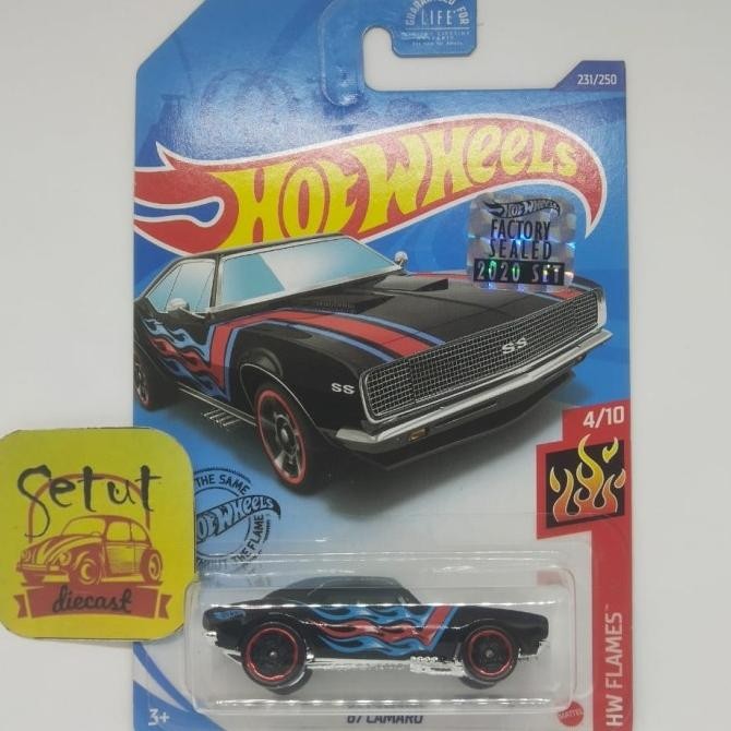 HOT WHEELS HOTWHEELS EXCLUSIVE RECOLOR 67 CAMARO FS 2020 HITAM BLACK