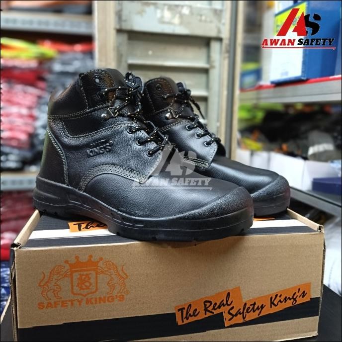 Sepatu Safety King 803X / Spatu Kerja Sefty Pria Kulit Asli Terlaris