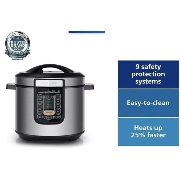 

PHILIPS 3000 Series 16-in-1 MultiCooker HD2237/73, Pressure Cooker, 1300W, 2 Pots