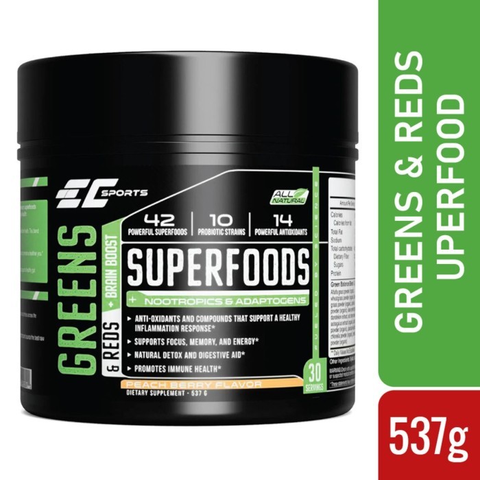 

EC Sports Greens & Reds Superfood - Fruit Veggie Supplement 537 G