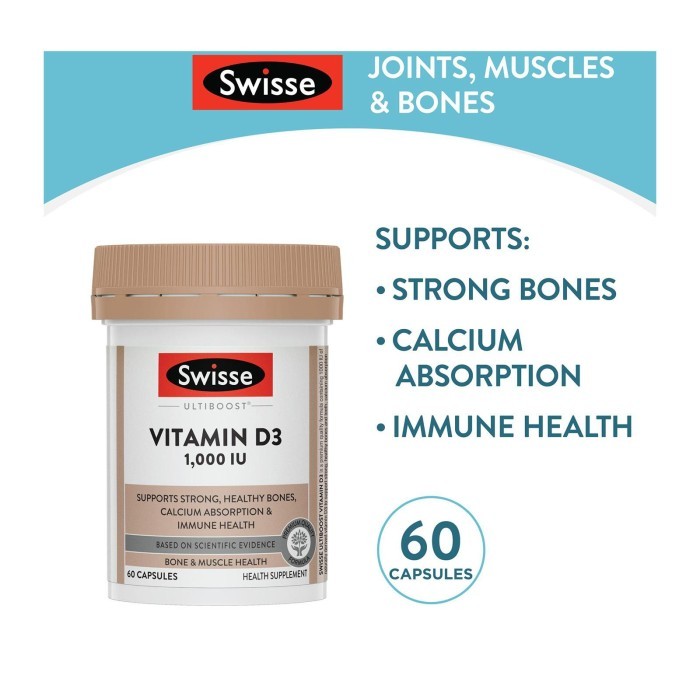 

Swisse Ultiboost Vitamin D3 60 Caps