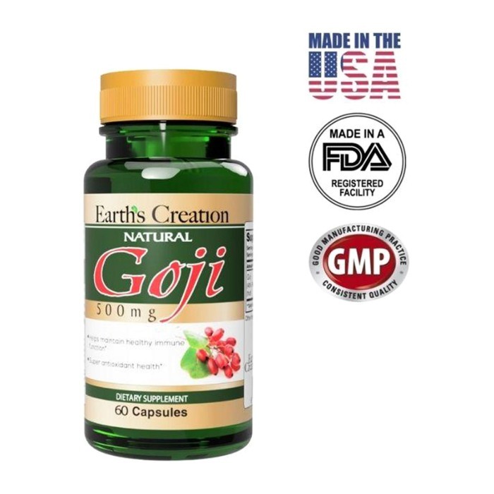

Earth's Creation Natural Goji 500MG 60 per pack
