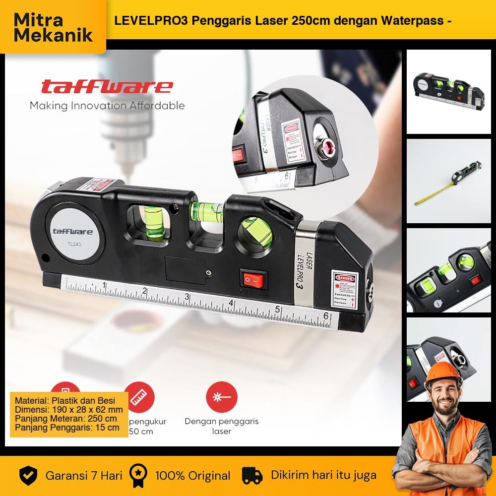 

LEVELPRO3 Penggaris Laser 250cm dengan Waterpass - TL243