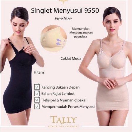 SINGLET BRA MENYUSUI 9550/9500 / DV TALLY - Bh Ibu Menyusui Model Singlet / Tank Top Seamles