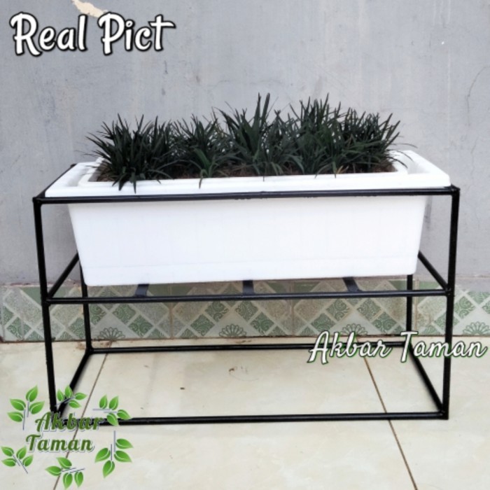 POTONGAN HARGA STANDING POT BESI PANJANG SATU SET POT / DUDUKAN POT PANJANG BESI 10MM RUI911