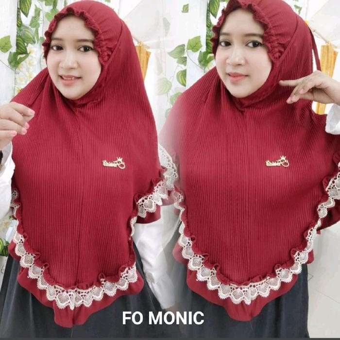 PROMO DEWISA SHOP- HIJAB MONIC KERUT MUKENA JERSEY BARBARA ORIGINAL FO HIJAB DEWASA KERUDUNG MUSLIM