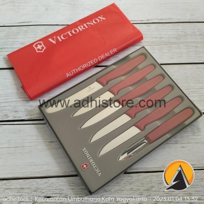 knife set pisau paring victorinox 6 pcs original 5.1111.6