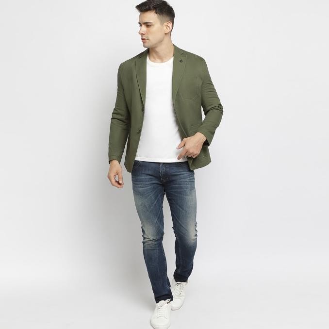 Carlos Moreno Blazer Casual Pria BSM 31009 Army