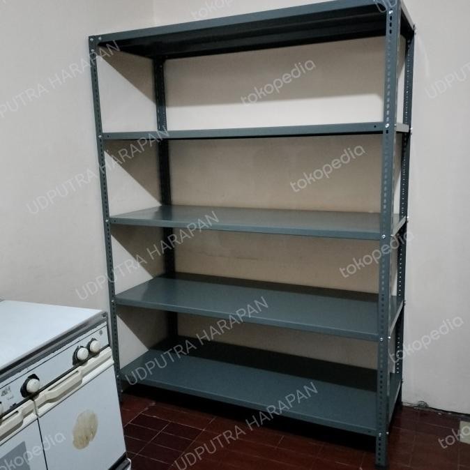 Rak Besi Siku Lubang Uk L.60Xp150Xt200 5 Susun