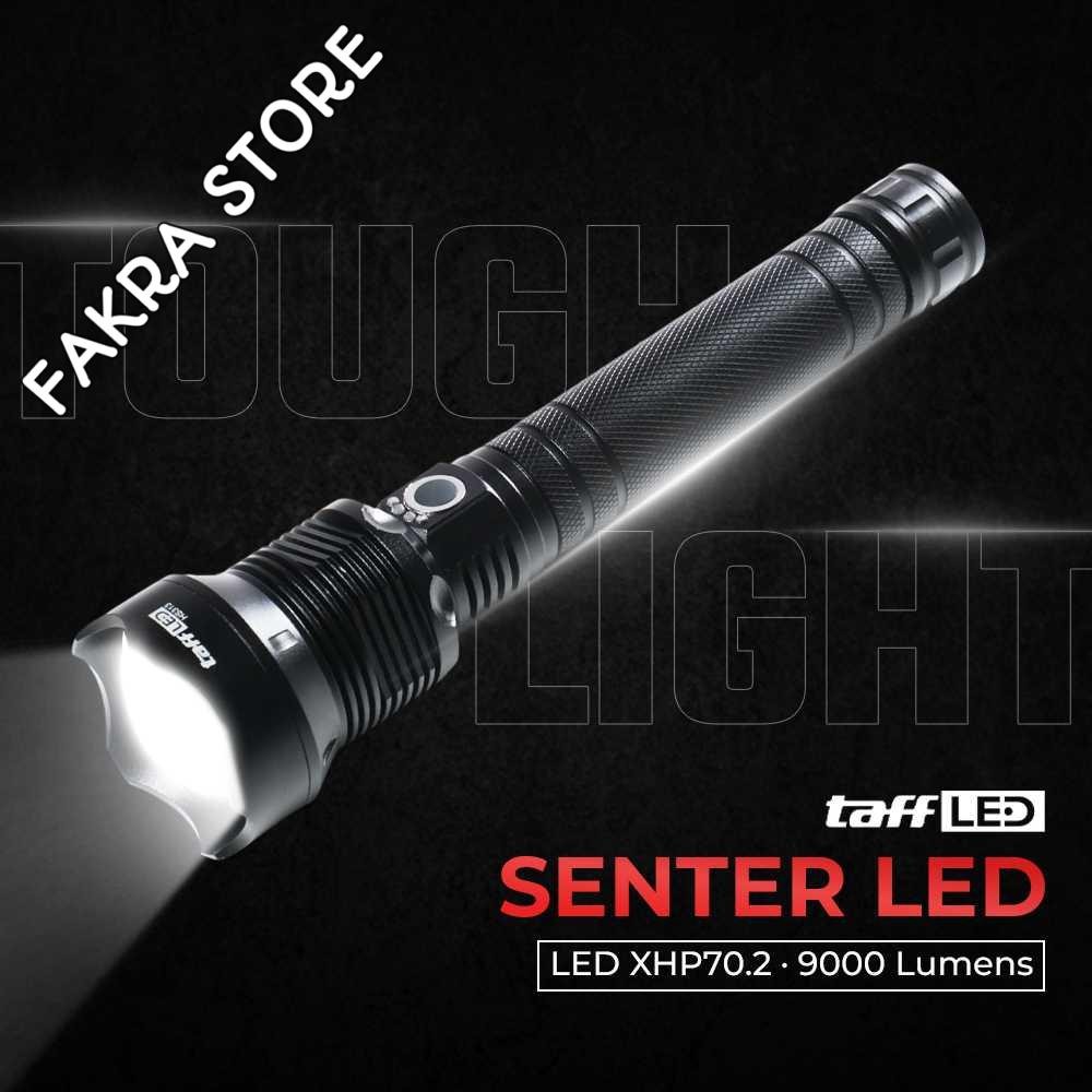 TaffLED Senter LED Long Range Zoom USB Recharge XHP70.2 9000 Lumens - HS313 Original Termurah