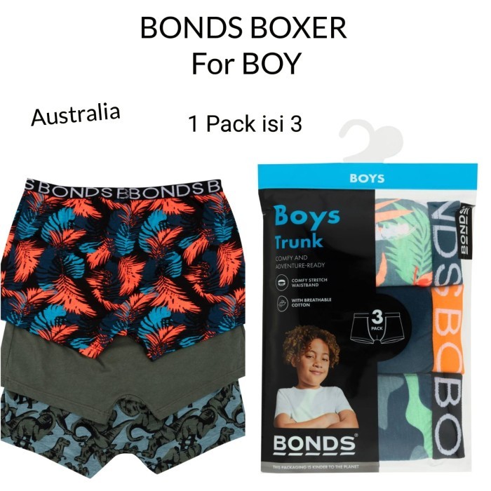 Underwear Bonds Anak Laki-Laki/Bons Aussie/Bonds Boxer for Kids