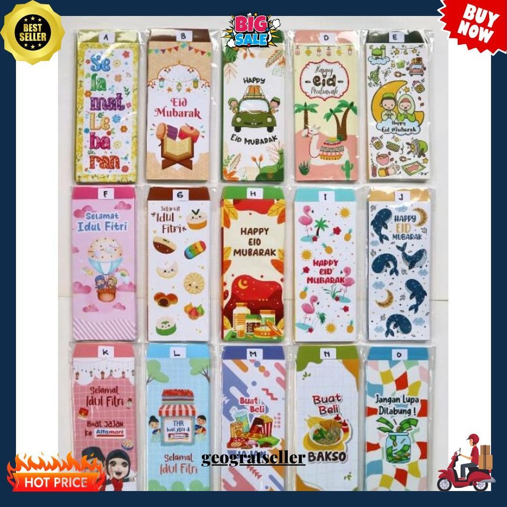 

Amplop Lebaran Besar Bebas Pilih Motif (1Pack Isi 10 Amplop) Siap Kirim