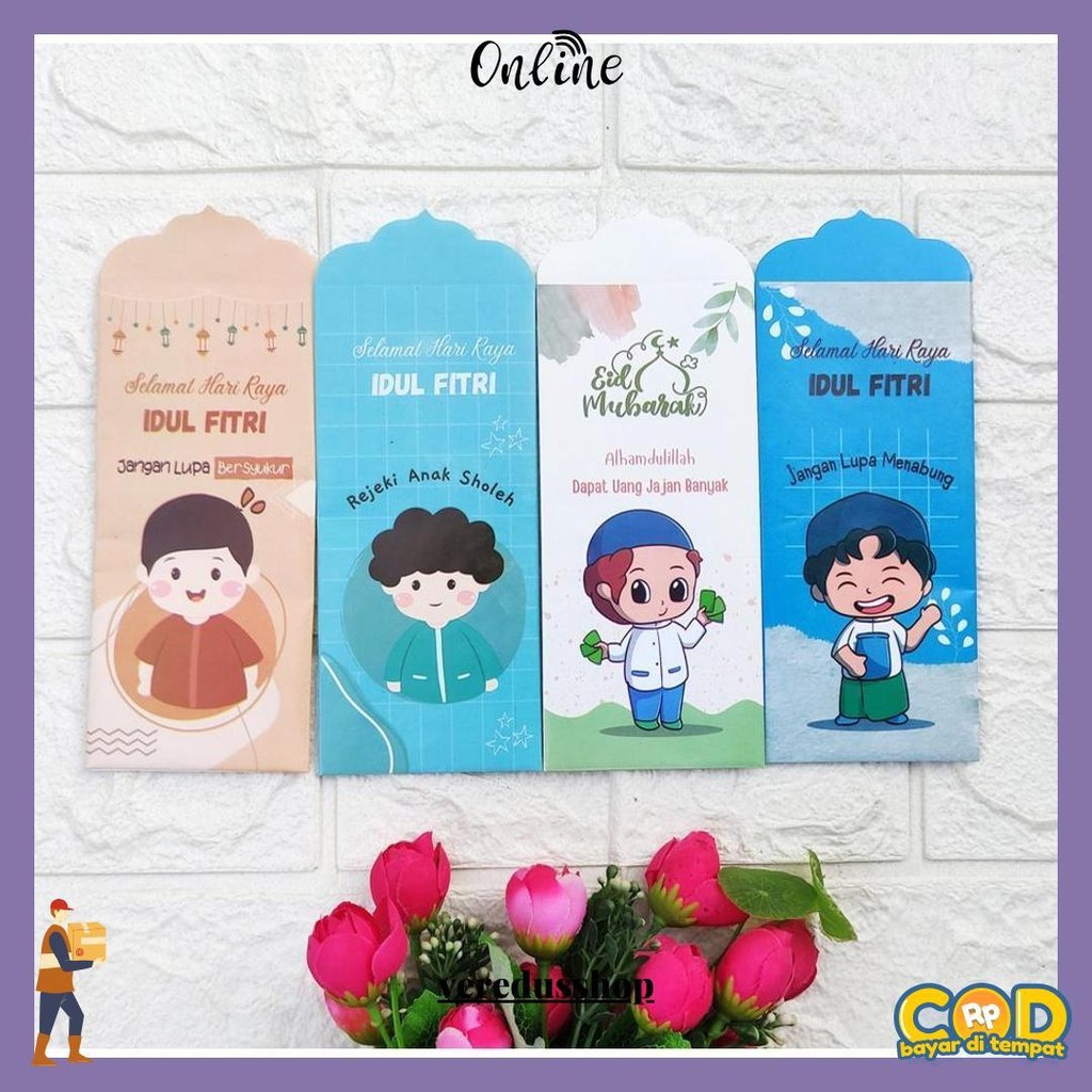 

(10Pcs) Ied Series - Amplop Lebaran - Uang Tanpa Lipat Cod