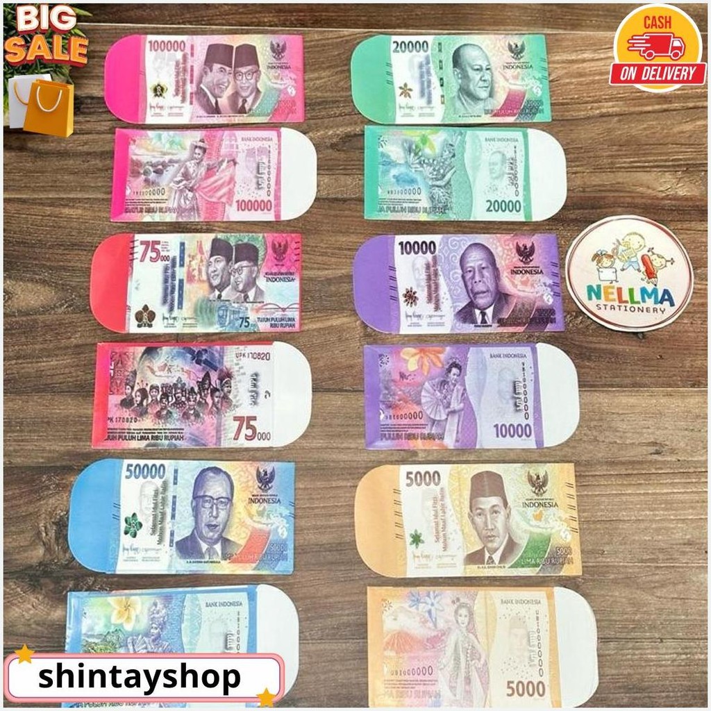 

Ampau Amplop Lebaran Uang Mainan Medium Isi 100 Lembar Termurah Banget