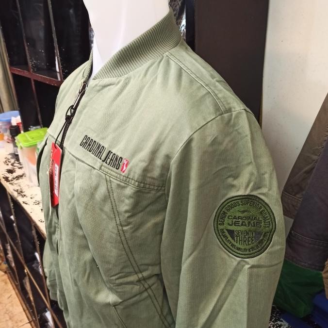 Murah Cardinal New Jaket Bomber Original Hijau Risleting Cajar472