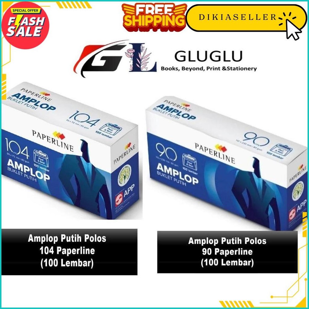 

Amplop Merk Paperline No 104 / No 90 Harga 1 Pack Isi 100Pcs Siap Kirim