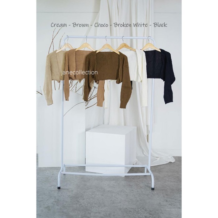 ALL COLOR CARDIGAN PUTIH RAJUT CROP BOLERO OVERSIZE CARDIGAN KNIT MOMO